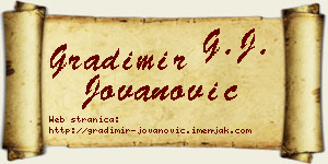 Gradimir Jovanović vizit kartica